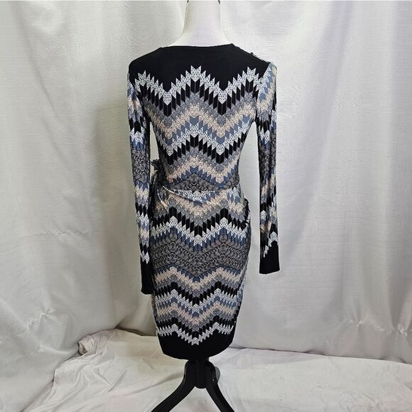 Cache Geometric Print Wrap Dress Size XS - Picture 5 of 9